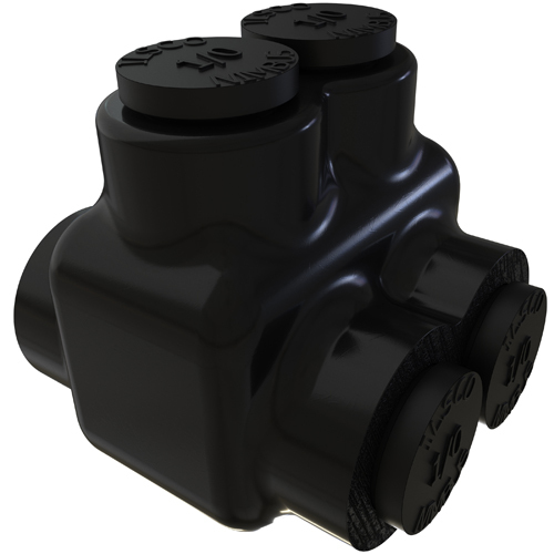 PBTD-2-1/0 NIMBUS Type PBTD 2-Sided Entry 2-Port Dual Rated Insulated Multi-Tap Connector, Aluminum/Copper Conductor, Aluminum