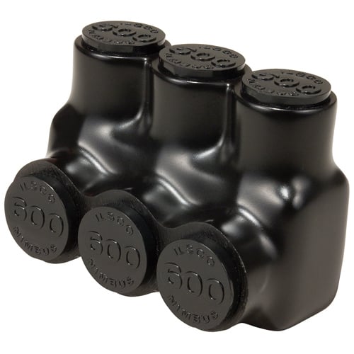 PBTS-3-500 NIMBUS Type PBTS 1-Sided Entry 3-Port Dual Rated Insulated Multi-Tap Connector, Aluminum/Copper Conductor, Aluminum