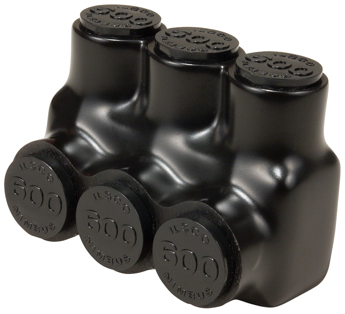 PBTS-5-3/0 NIMBUS Type PBTS 1-Sided Entry 5-Port Dual Rated Insulated Multi-Tap Connector, Aluminum/Copper Conductor, Aluminum