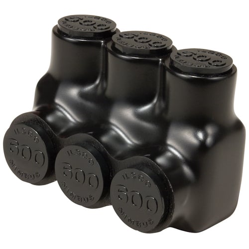 PBTS-6-3/0 NIMBUS Type PBTS 1-Sided Entry 6-Port Dual Rated Insulated Multi-Tap Connector, Aluminum/Copper Conductor, Aluminum
