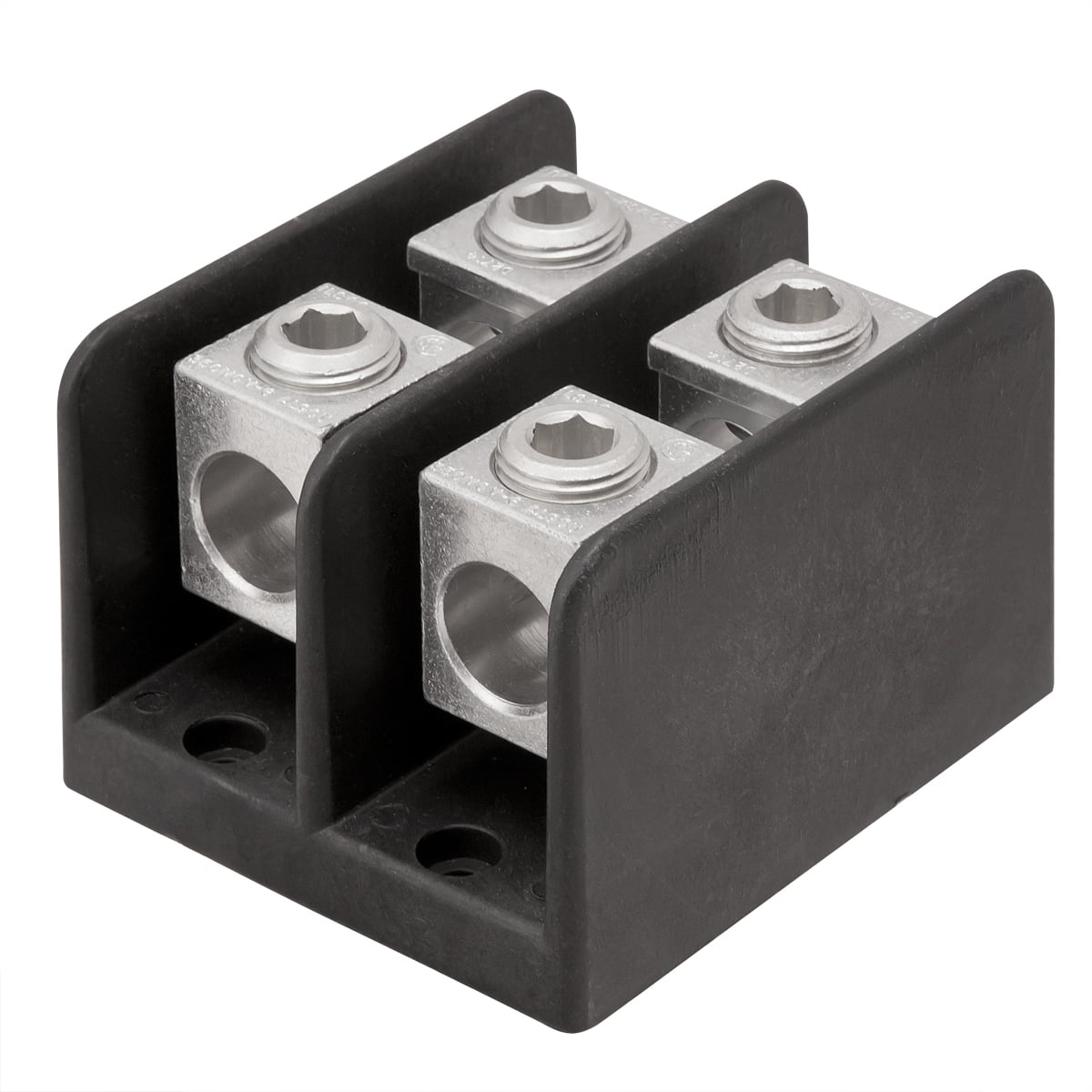 PDB-16-350-1 ClearChoice Type PDB Dual Rated Power Distribution Block, 600 V AC, 310 A, 1 Pole, 6 AWG to 350 kcmil, 14 to 2/0 AWG Wire, Aluminum Alloy