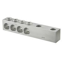 PET-6-500-Z ClearChoice Type PET Dual Rated Spade Transformer Lug, (6) 2 AWG to 500 kcmil Aluminum/Copper Conductor, 1/2 in Stud, Aluminum