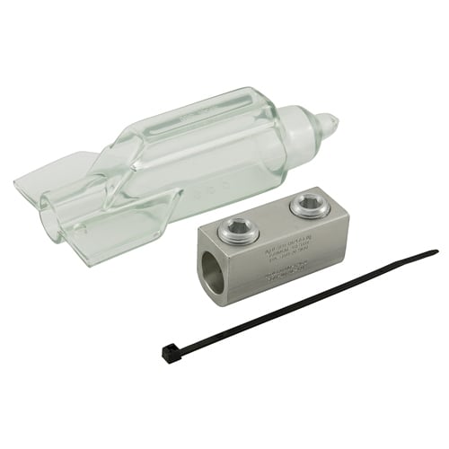 SPAR-500  Type SPAR Dual Rated Insulated Splicer/Reducer, 4 AWG to 500 kcmil Aluminum/Copper Conductor, 4 Screws