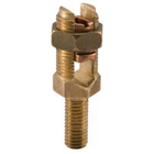Permaground Bronze Service Post Connector, Male, Conductor Range 4/0-1, 5/8-11 x 1in Stud Size, Short Stud, Single Conductor, UL, CSA