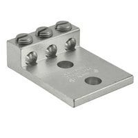T3A4-350N ClearChoice 3-Conductor Dual Rated Mechanical Terminal Lug, 6 AWG to 350 kcmil Aluminum/Copper Conductor, 1/2 in Stud, 3 Bolt Holes, 6061-T6 Aluminum Alloy