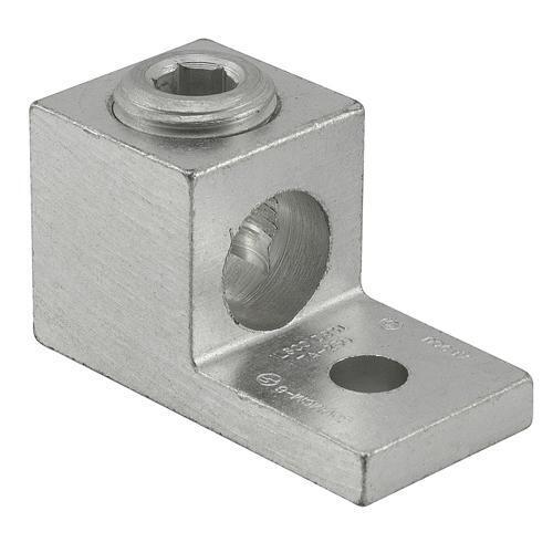 TA-250 ClearChoice 1-Conductor Dual Rated Mechanical Terminal Lug, 6 AWG to 250 kcmil Aluminum/Copper Conductor, 5/16 in Stud, 1 Bolt Hole, 6061-T6 Aluminum Alloy