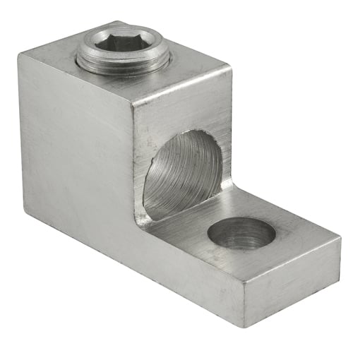 TA-800-S ClearChoice 1-Conductor Dual Rated Mechanical Terminal Lug, 3/0 AWG to 800 kcmil Aluminum/Copper Conductor, 5/8 in Stud, 1 Bolt Hole, 6061-T6 Aluminum Alloy