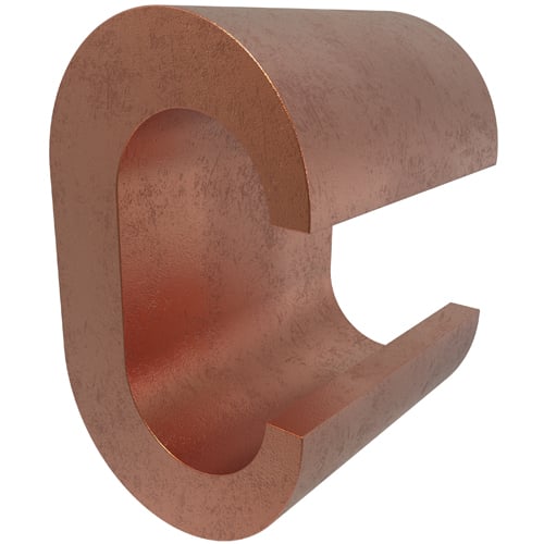 ULT-12-Z ClearChoice Type ULT C-Crimp Compression Grounding Connector, C, 3/0 to 4/0 AWG Main/Run, 3/0 to 4/0 AWG Tap, Copper