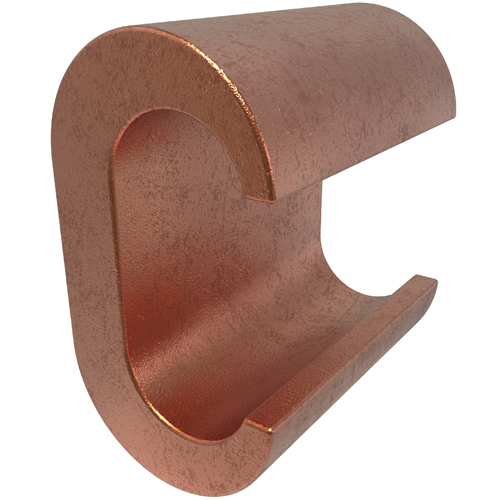 ULT-5-Z ClearChoice Type ULT C-Crimp Compression Grounding Connector, C, 6 to 4 AWG Main/Run, 4 AWG Tap, Copper