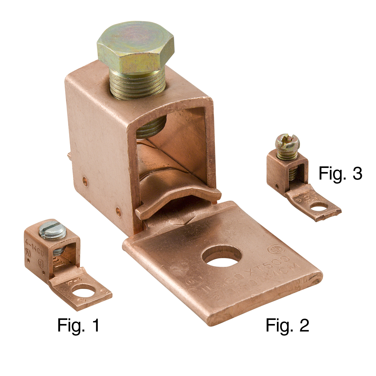 XT-40 ClearChoice Mechanical Lug, 4/0 to 2 AWG Copper Conductor, 5/16 in Stud, 1 Bolt Hole, Copper