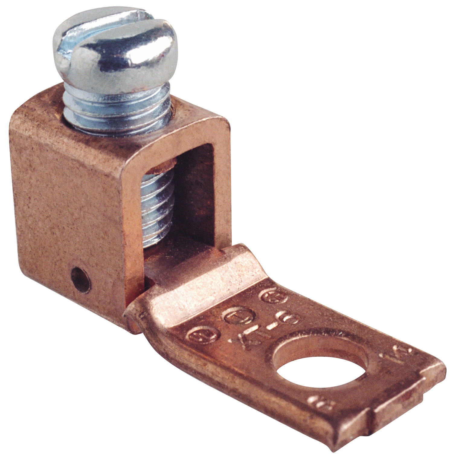 XT-6 ClearChoice Mechanical Lug, 14 to 6 AWG Copper Conductor, #10 Stud, 1 Bolt Hole, Copper