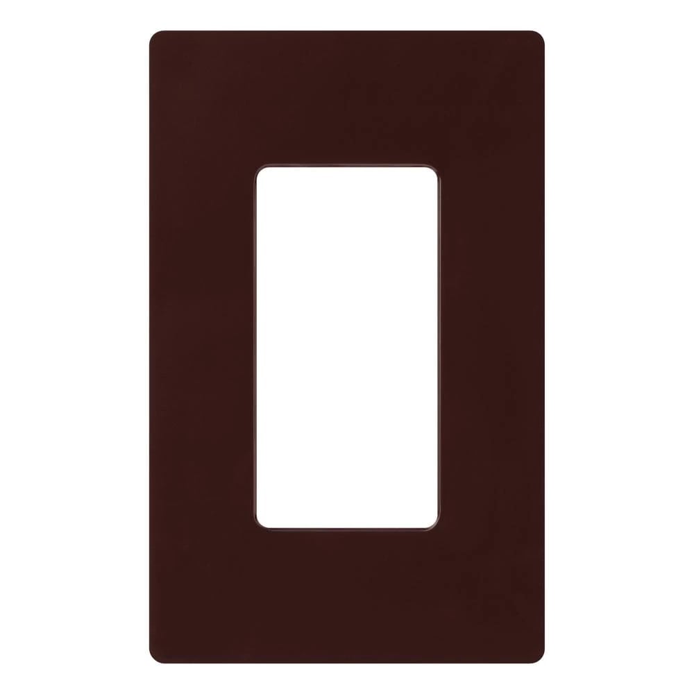 CW-1-BR Claro Wall Plate for Decorator/Designer Paddle Switches and Dimmers, 1 Gang, Gloss, Brown