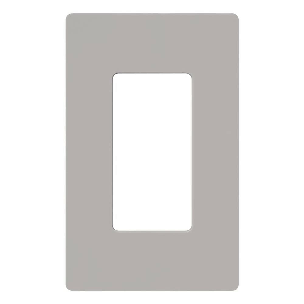 CW-1-GR Claro Wall Plate for Decorator/Designer Paddle Switches and Dimmers, 1 Gang, Gloss, Gray