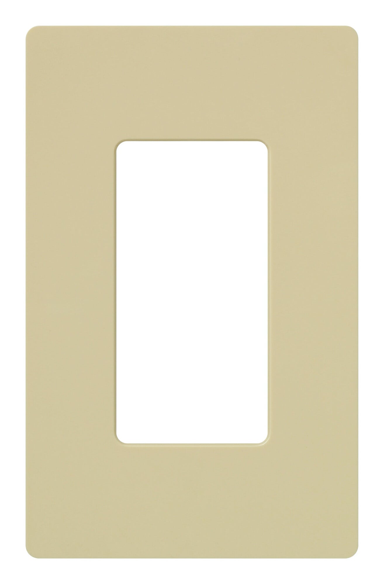CW-1-IV Claro Wall Plate for Decorator/Designer Paddle Switches and Dimmers, 1 Gang, Gloss, Ivory