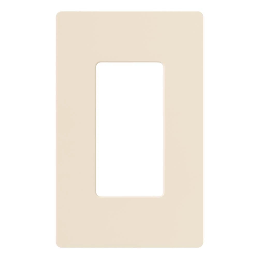 CW-1-LA Claro Wall Plate for Decorator/Designer Paddle Switches and Dimmers, 1 Gang, Gloss, Light Almond