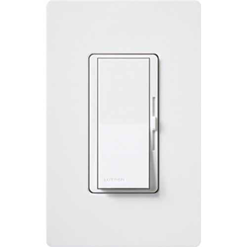 DVF-103P-277-WH Diva 3-Wire Dimmer Switch for Ballasts and LED Drivers, 1000W, 6 Amp, 1 Pole/3-Way, Neutral Required, 277V, White