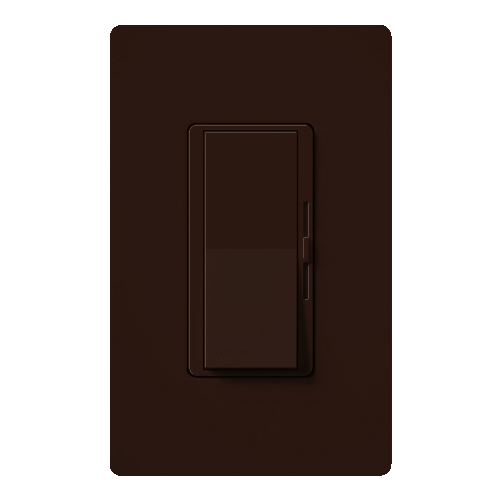 DVF-103P-BR Diva 3-Wire Dimmer Switch for Ballasts and LED Drivers, 1000W, 8 Amp, 1 Pole/3-Way, Neutral Required, 120V, Brown