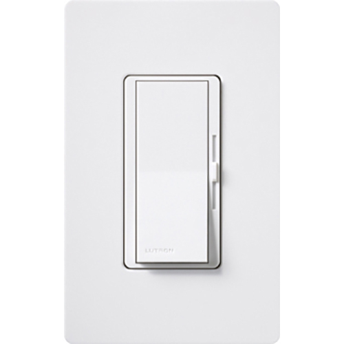 DVF-103P-WH Diva 3-Wire Dimmer Switch for Ballasts and LED Drivers, 1000W, 8 Amp, 1 Pole/3-Way, Neutral Required, 120V, White