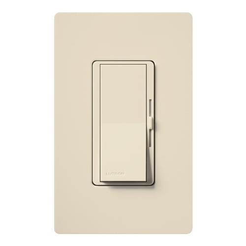 DVLV-10P-LA Diva MLV Dimmer Switch with Night Light, 800W, 1000VA, 1 Pole, No Neutral Required, 120V, Light Almond