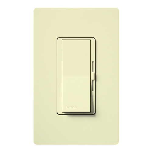 DVLV-600P-AL Diva MLV Dimmer Switch with Night Light, 450W, 600VA, 1 Pole, No Neutral Required, 120V, Almond