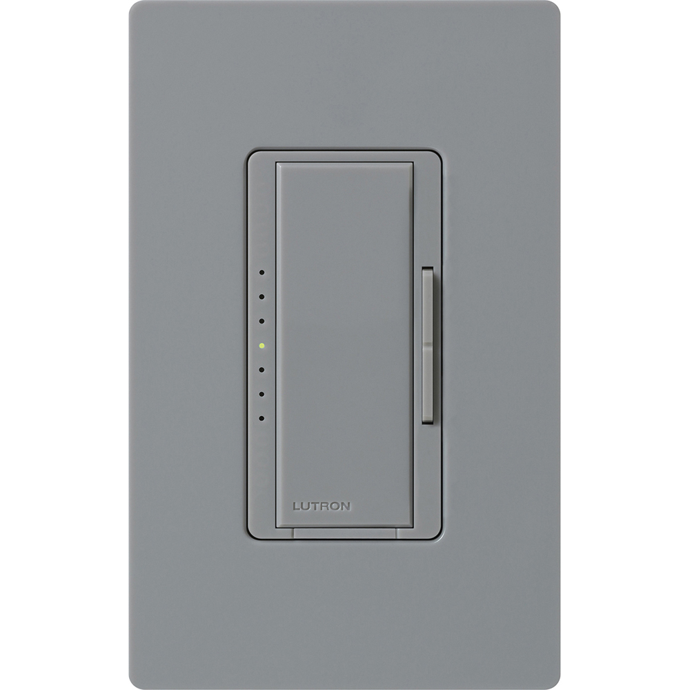 MA-1000-GR Maestro Dimmer, 1000W Incandescent/Halogen, 1 Pole/Multi-Location, 120V, Gray