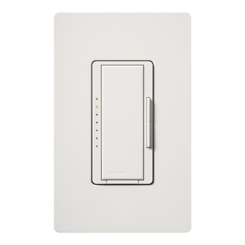 MA-600-WH Maestro Designer Style Smart Multi-Location Digital Fade Dimmer, 120 VAC, 1 Poles, On/Off Operation, White