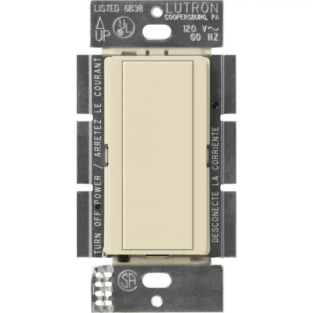 Maestro Companion switch for multi-location use, 120V, Gloss finish in light almond