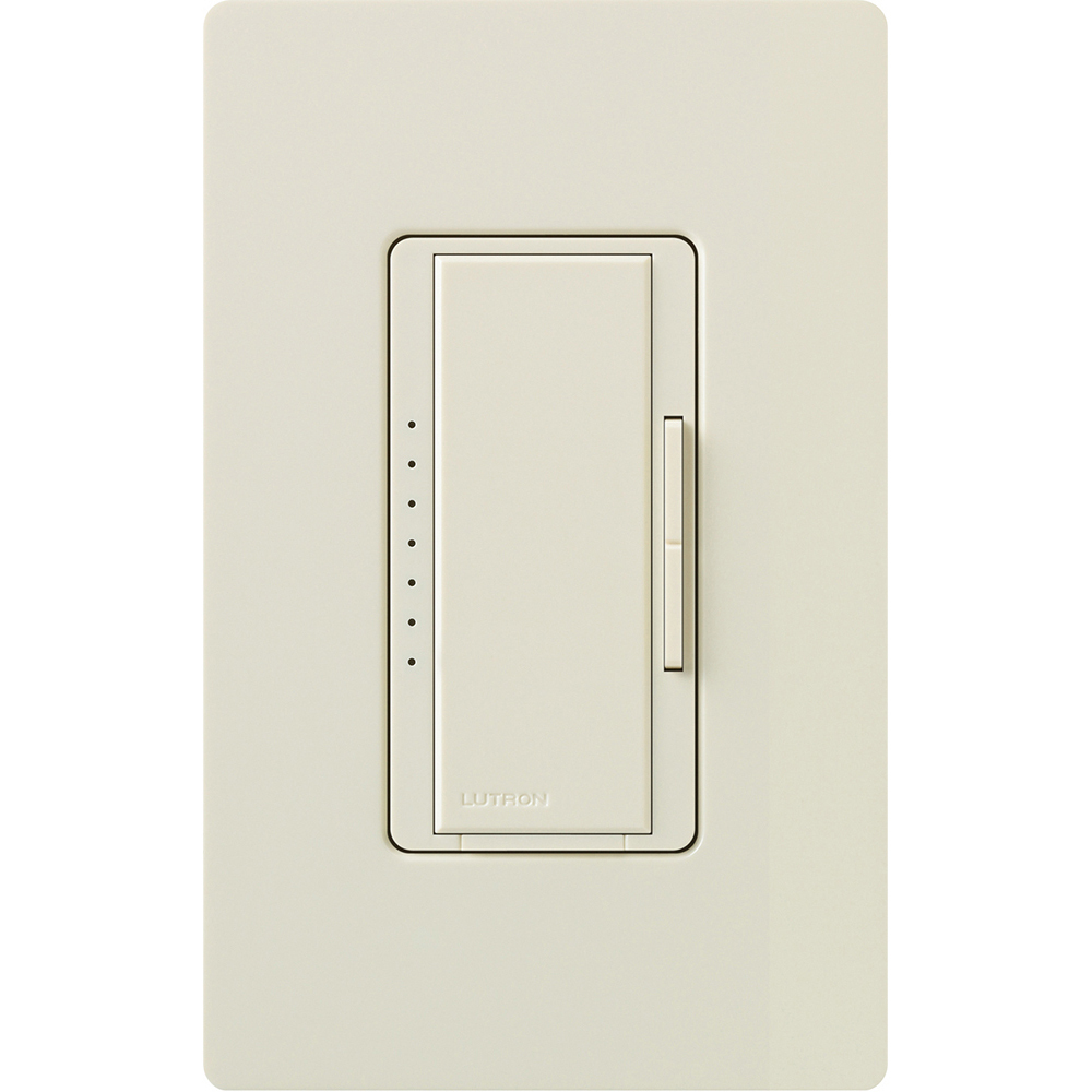 MAELV-600-LA Maestro ELV Dimmer Switch, 600W, 1 Pole/Multi-Location, Neutral Required, 120V, Light Almond