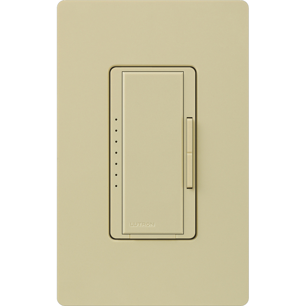MALV-600-IV Maestro MLV Dimmer Switch, 450W, 600VA, 1 Pole/Multi-Location, No Neutral Required, 120V, Ivory
