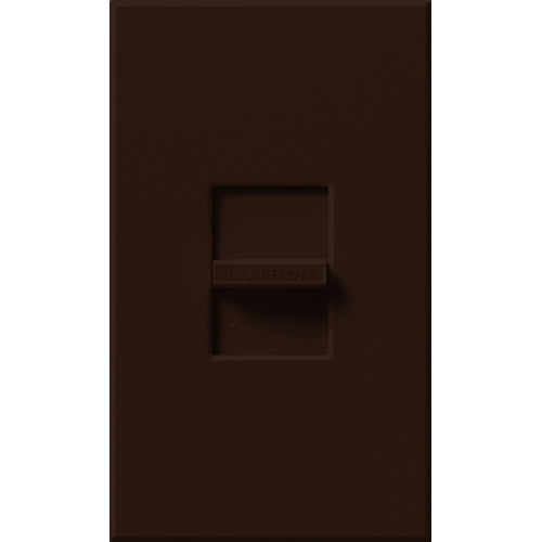 NF-10-BR Nova 3-Wire Dimmer Switch for Ballasts and LED Drivers with Wall Plate, 16 Amp, 1 Pole, 120V, Small Control, Brown