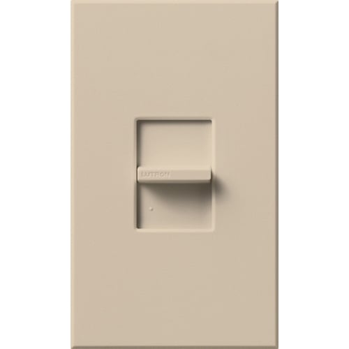 NT-3PS-TP Nova T Dimmer with Wall Plate, Slide On/Off Switch, 20 Amp, 1 Pole/3-Way, 120/277V, Small Control, Taupe
