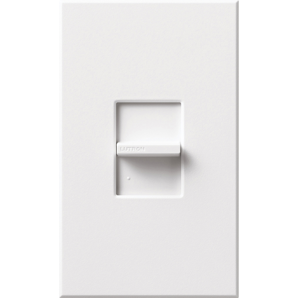 NT-4PS-WH Nova T Dimmer with Wall Plate, Slide On/Off Switch, 20 Amp, 4-Way, 120/277V, Small Control, White