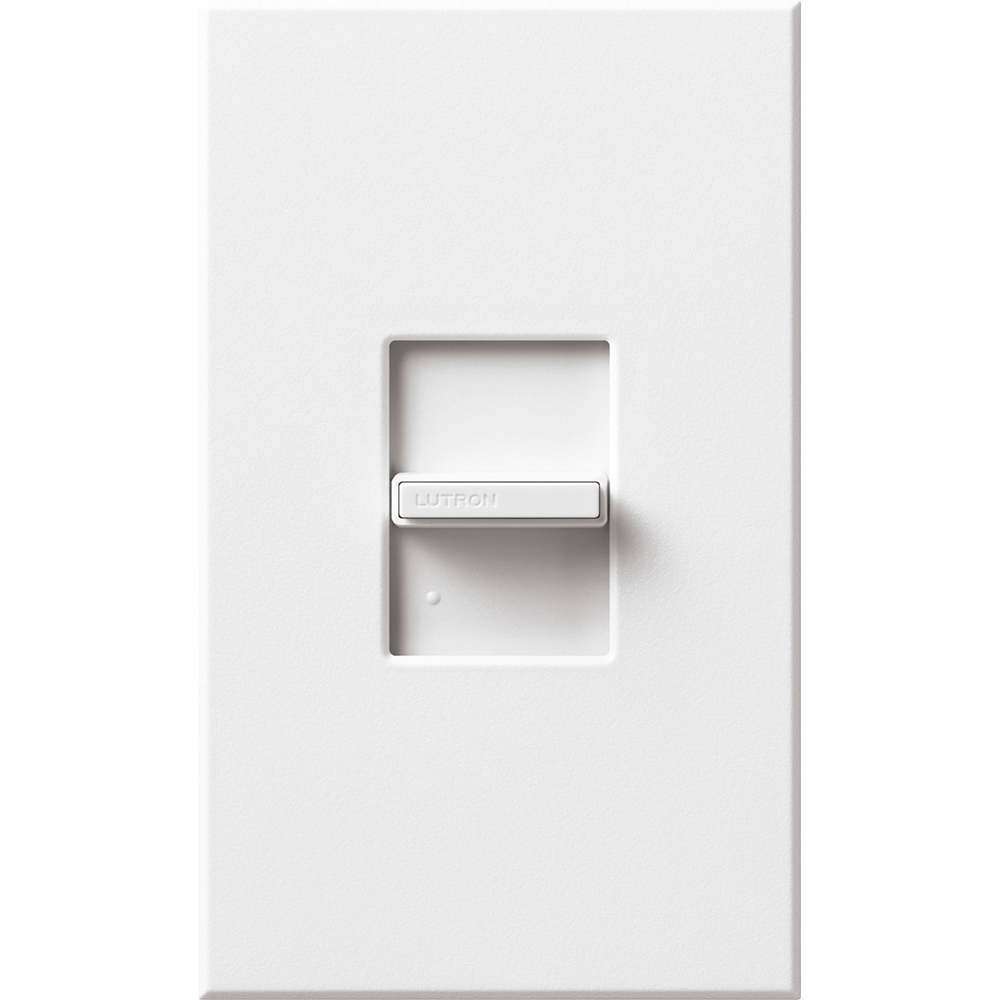 NTF-103P-WH Nova T 3-Way Architectural Style Dimmer Switch, 120 VAC, 8 A, 1 Poles, Slide-to-Bright/Dim Operation, White