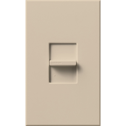 NTLV-600-TP Nova T MLV Dimmer Switch with Wall Plate, 450W, 600VA, 1 Pole, No Neutral Required, 120V, Small Control, Taupe