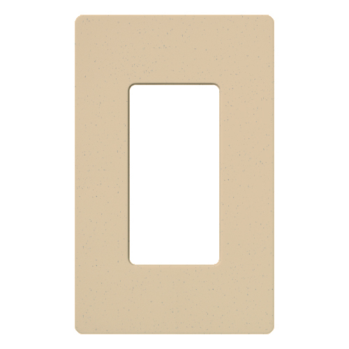SC-1-DS Claro Designer Style Screwless Standard Wall Plate, 1 Gangs, 2.94 in W x 4.69 in H, Plastic, Desertstone