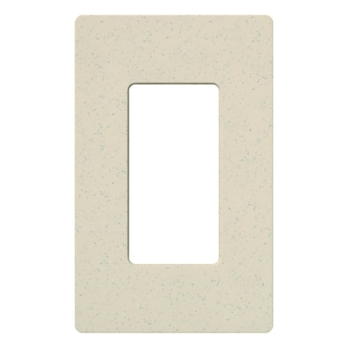 SC-1-LS Diva Satin Colors Designer Style Screwless Standard Wall Plate, 1 Gangs, 2.94 in W x 4.69 in H, Plastic, Limestone