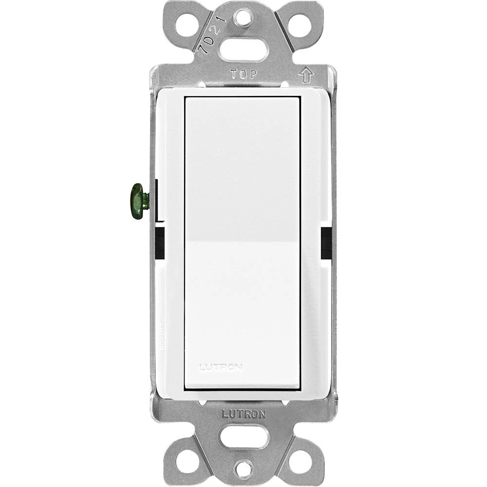 SC-1PS-SW Claro On/Off Rocker Switch, 1 Pole, 15 Amp, Satin, Snow