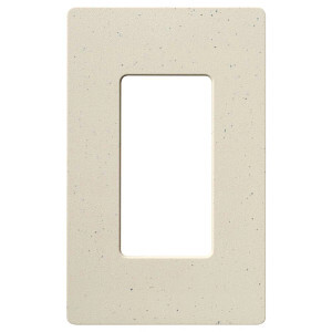 SC-1-ST Claro Wall Plate for Decorator-Style Dimmers, Switches, and Outlets, 1 Gang, Satin, Stone