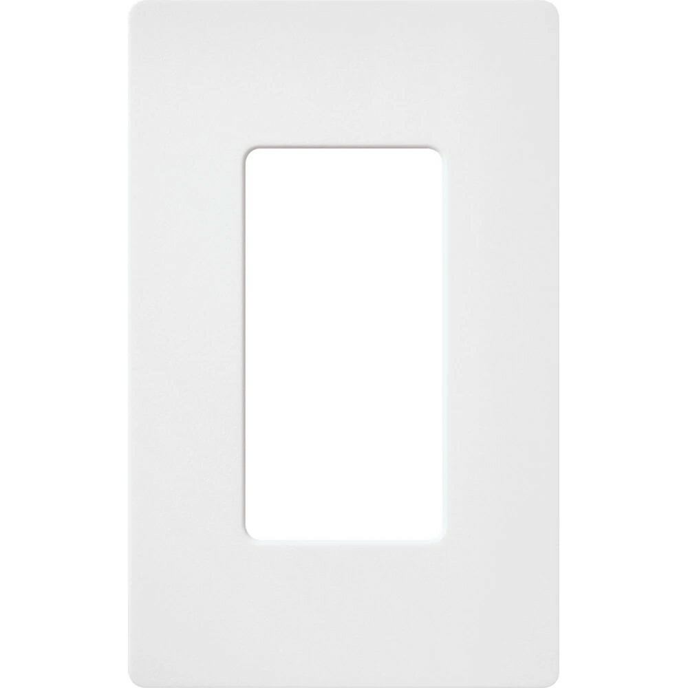 SC-1-SW Claro Wall Plate for Decorator-Style Dimmers, Switches, and Outlets, 1 Gang, Satin, Snow