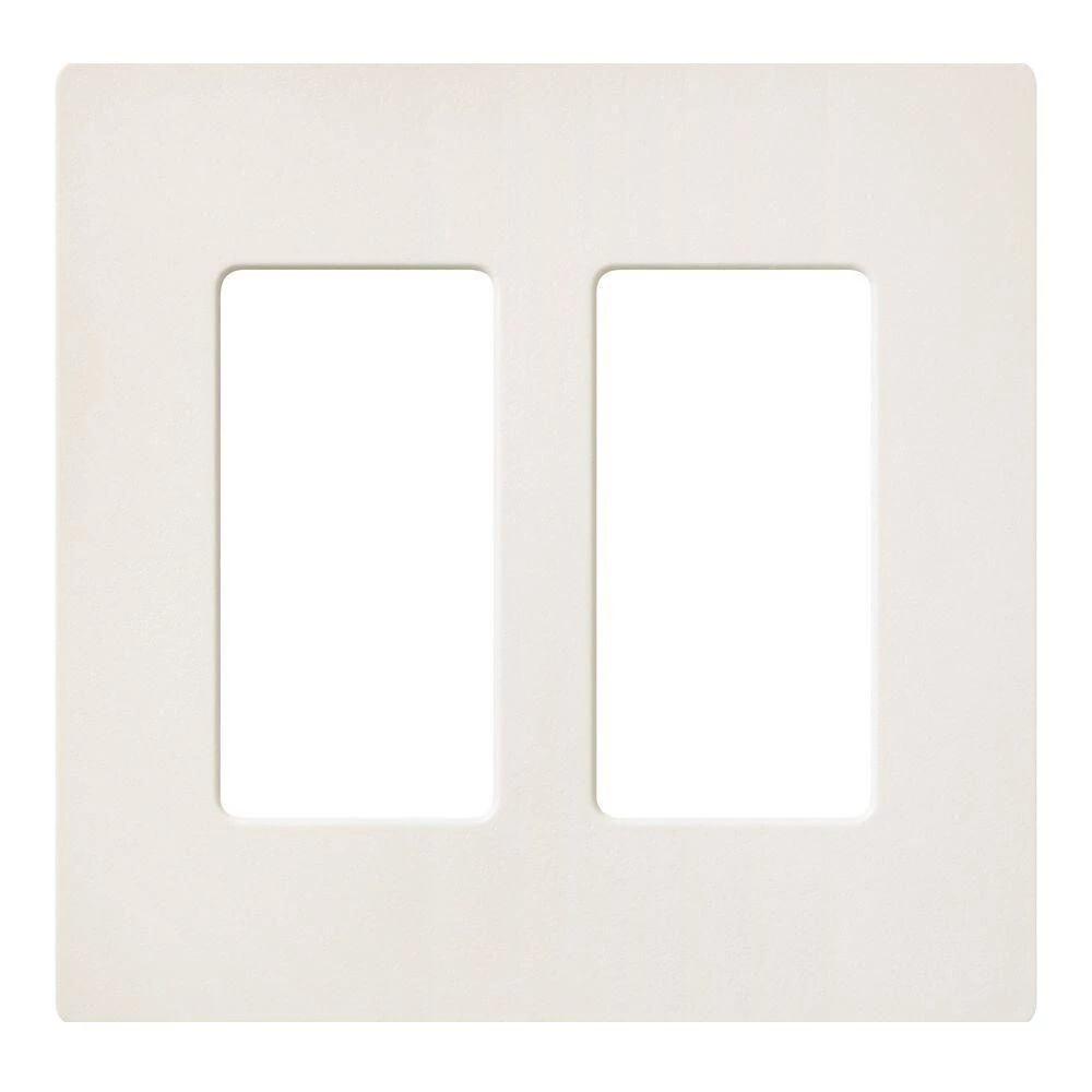 SC-2-BI Claro Wall Plate for Decorator-Style Dimmers, Switches, and Outlets, 2 Gang, Satin, Biscuit