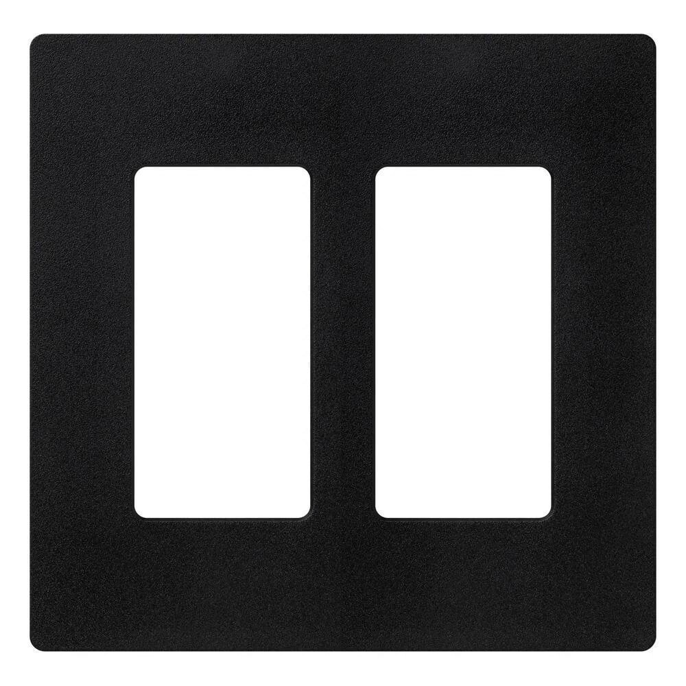 SC-2-MN Claro Wall Plate for Decorator-Style Dimmers, Switches, and Outlets, 2 Gang, Satin, Midnight