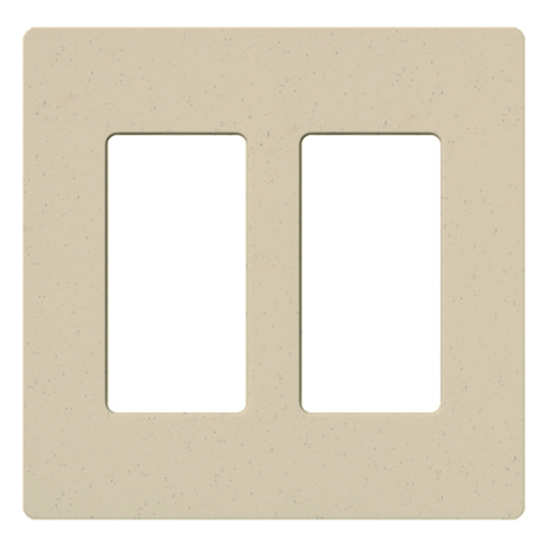 SC-2-ST SC Series Oversized Screwless Decorator Wall Plate, 2 Gangs, 4.75 in W x 4.69 in H, Plastic, Stone