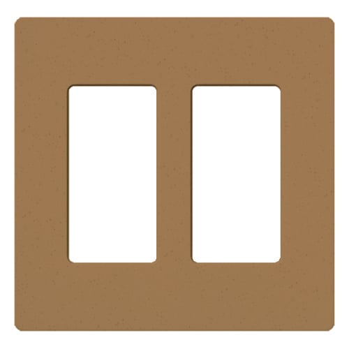 SC-2-TC Diva Satin Colors Designer Style Screwless Standard Wall Plate, 2 Gangs, 4.75 in W x 4.69 in H, Plastic, Terracotta