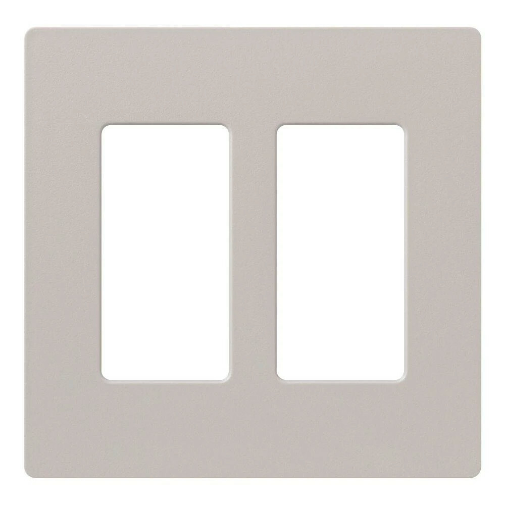 Claro Wallplate, Satin Finish, Two-gang in taupe