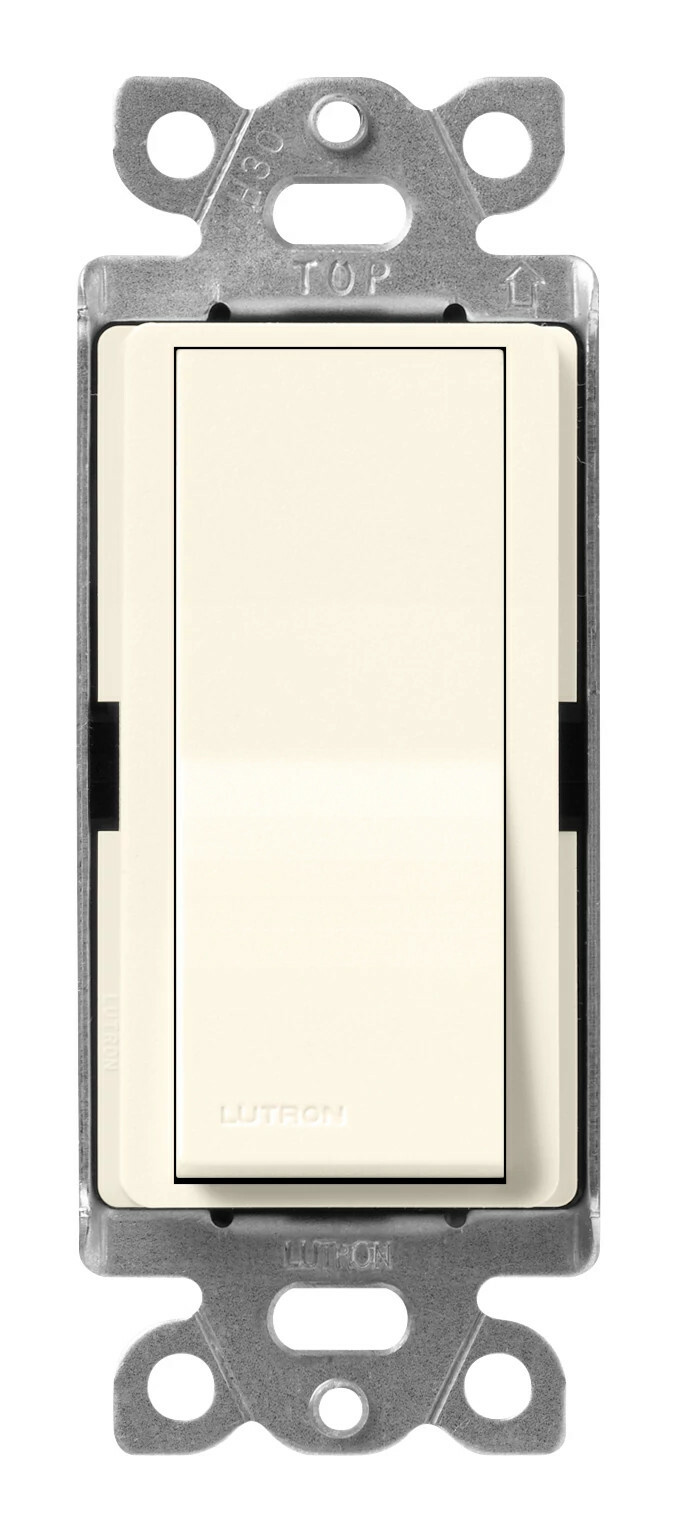 SC-3PS-BI Claro On/Off Rocker Switch, 15 Amp, 1 Pole/3-Way, Satin, Biscuit