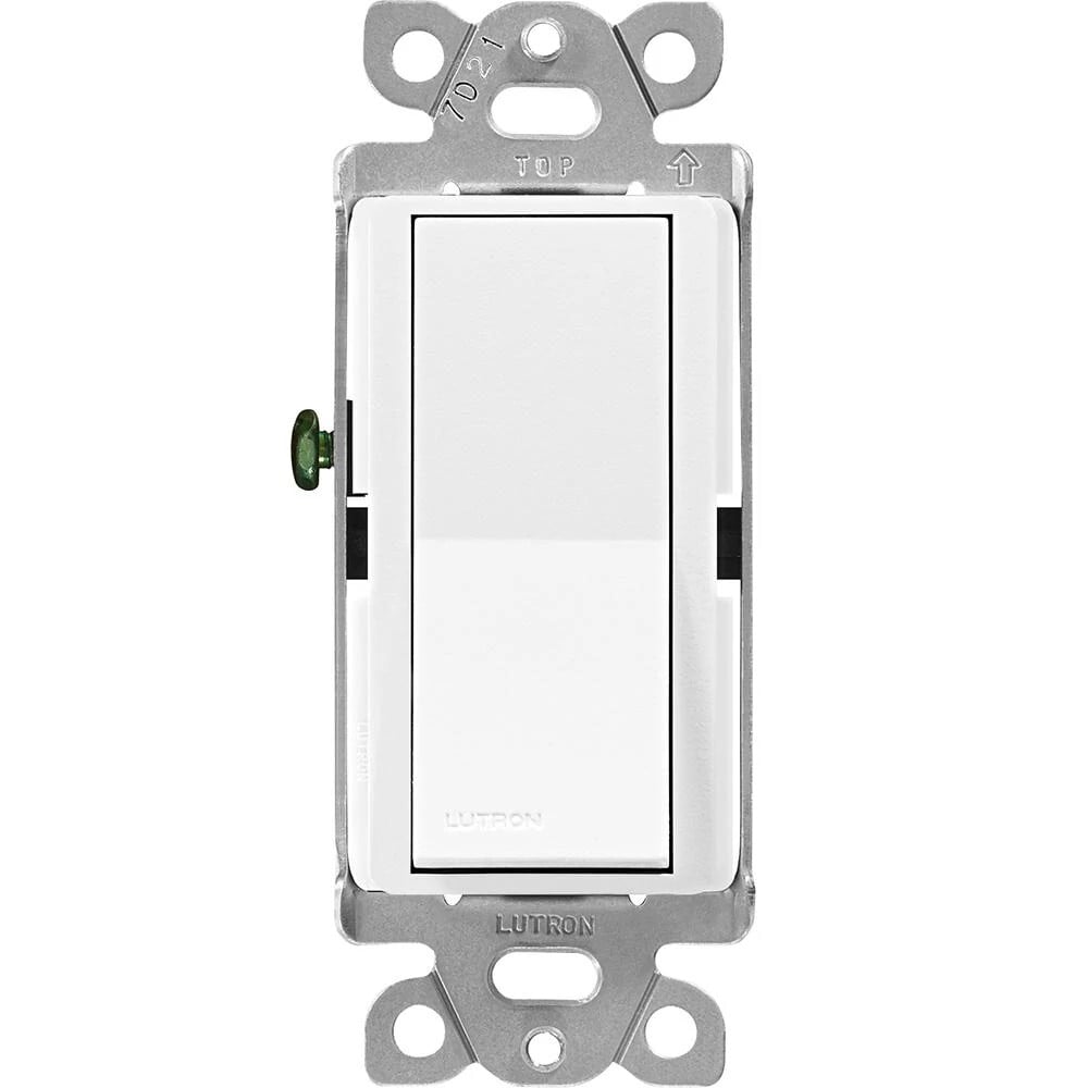 SC-3PS-SW Claro On/Off Rocker Switch, 15 Amp, 1 Pole/3-Way, Satin, Snow