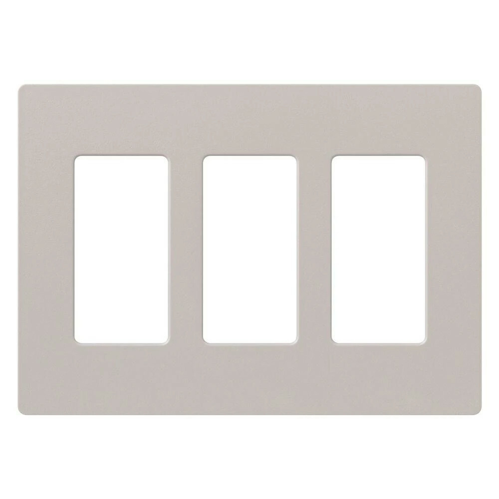 Claro Wallplate, Satin Finish, Three-gang in taupe