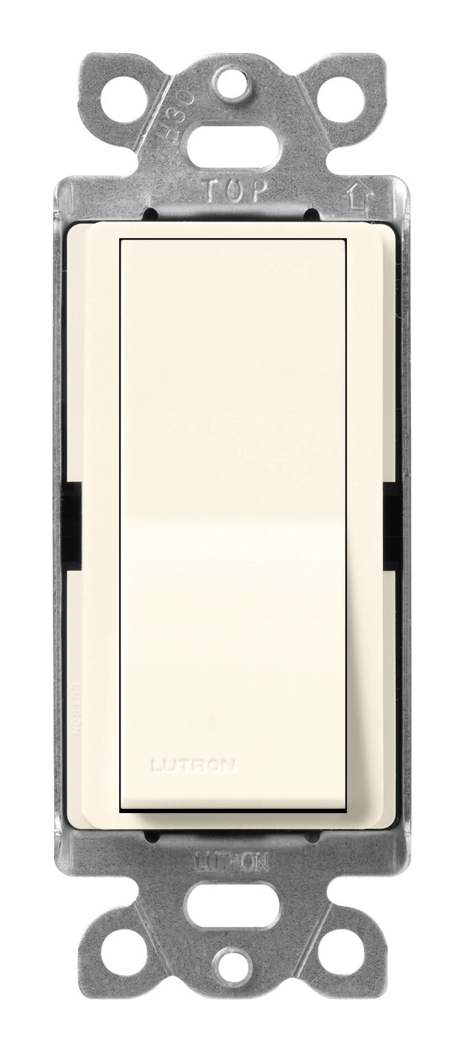SC-4PS-BI Claro, On/Off Rocker Switch, 15 Amp, 4-Way, Satin, Biscuit