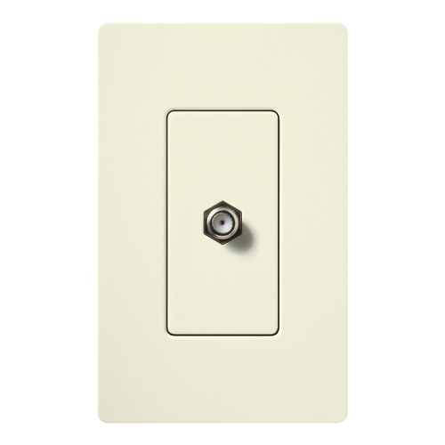 SC-CJ-BI Claro Coaxial Cable Jack, Fits Decorator-Style Wall Plates, Biscuit