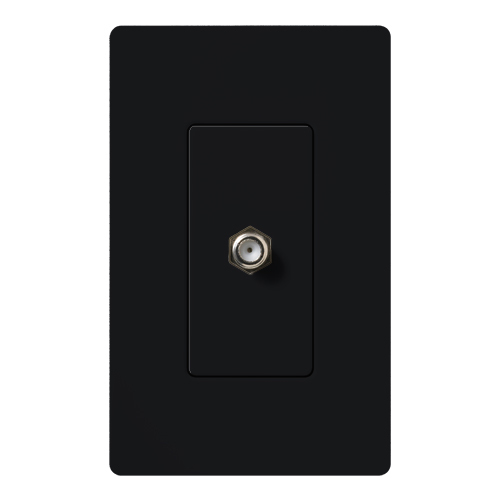 SC-CJ-MN Claro Coaxial Cable Jack, Fits Decorator-Style Wall Plates, Midnight